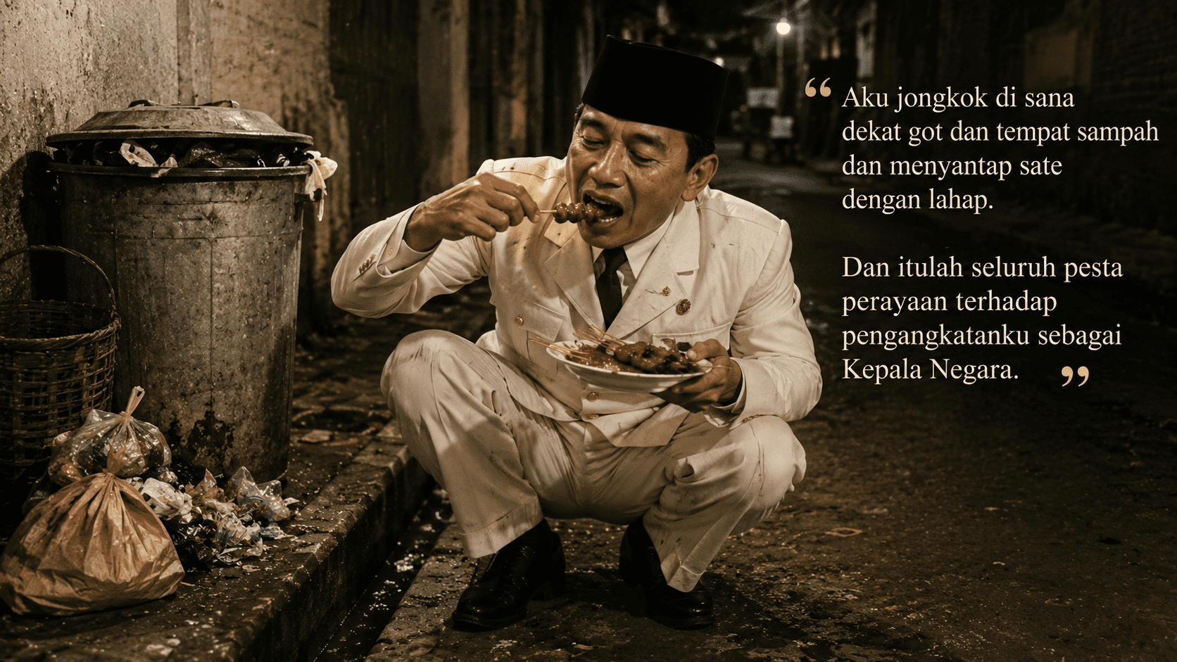 Perintah Pertama Presiden Sukarno, Sate Ayam 50 Tusuk