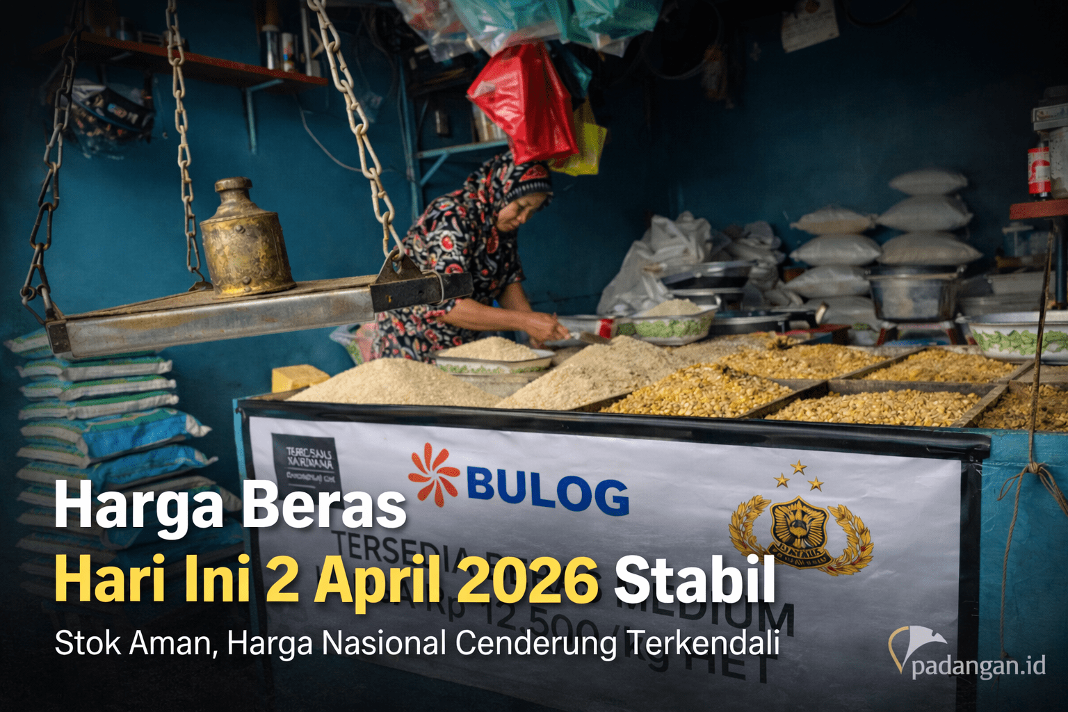 Harga Beras Hari Ini 2 April 2026 Stabil, Premium Tembus Rp15 Ribu per Kg di Bojonegoro dan Sekitarnya