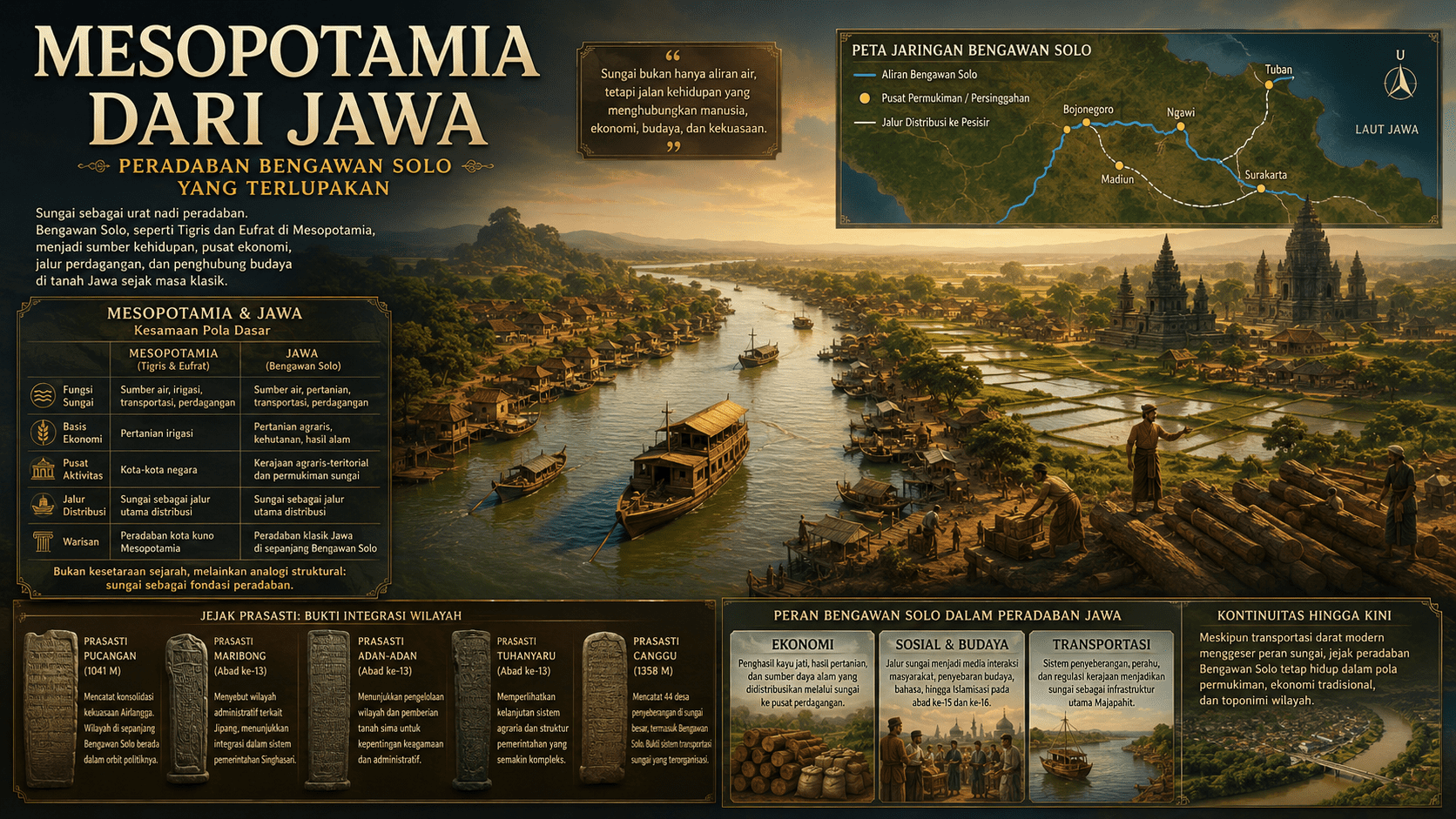 Mesopotamia Dari Jawa, Bengawan Solo dan Peradaban Kuno Bojonegoro Sejak Abad 9 M