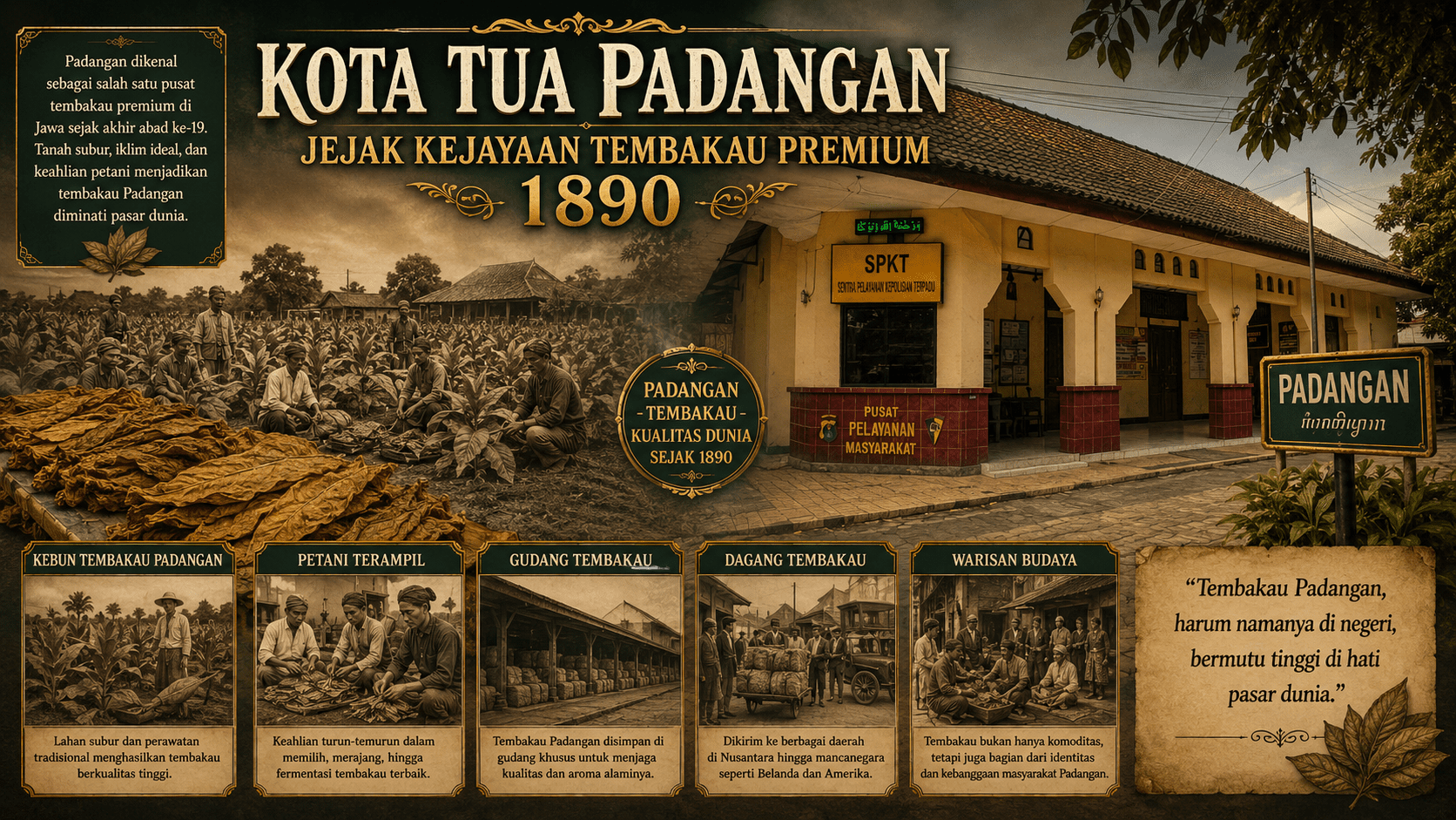 Kota Tua Padangan, Jejak Kejayaan Tembakau Premium 1890