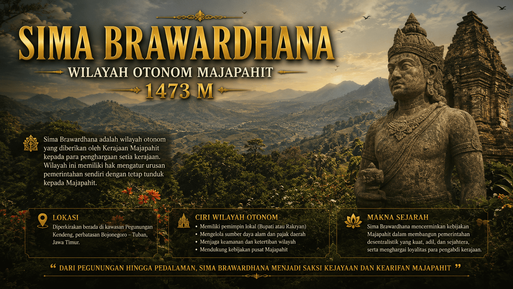 Sima Brawardhana, Wilayah Otonom Majapahit 1473 M