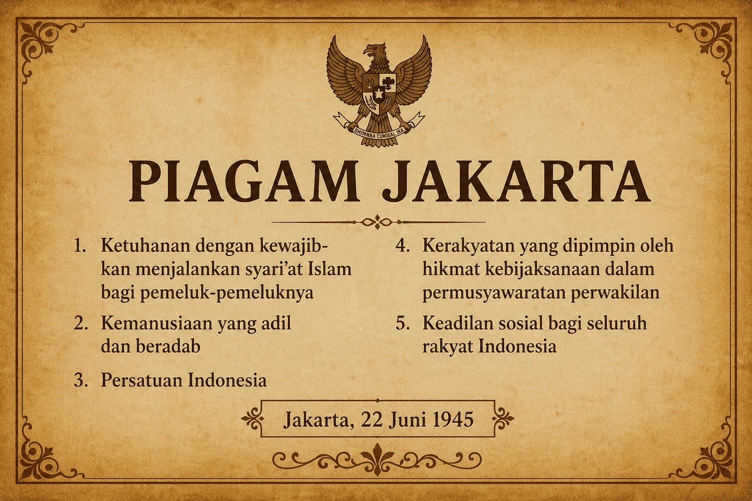 Pancasila 22 Juni 1945 Dan Kompromi Ideologi Negara Indonesia