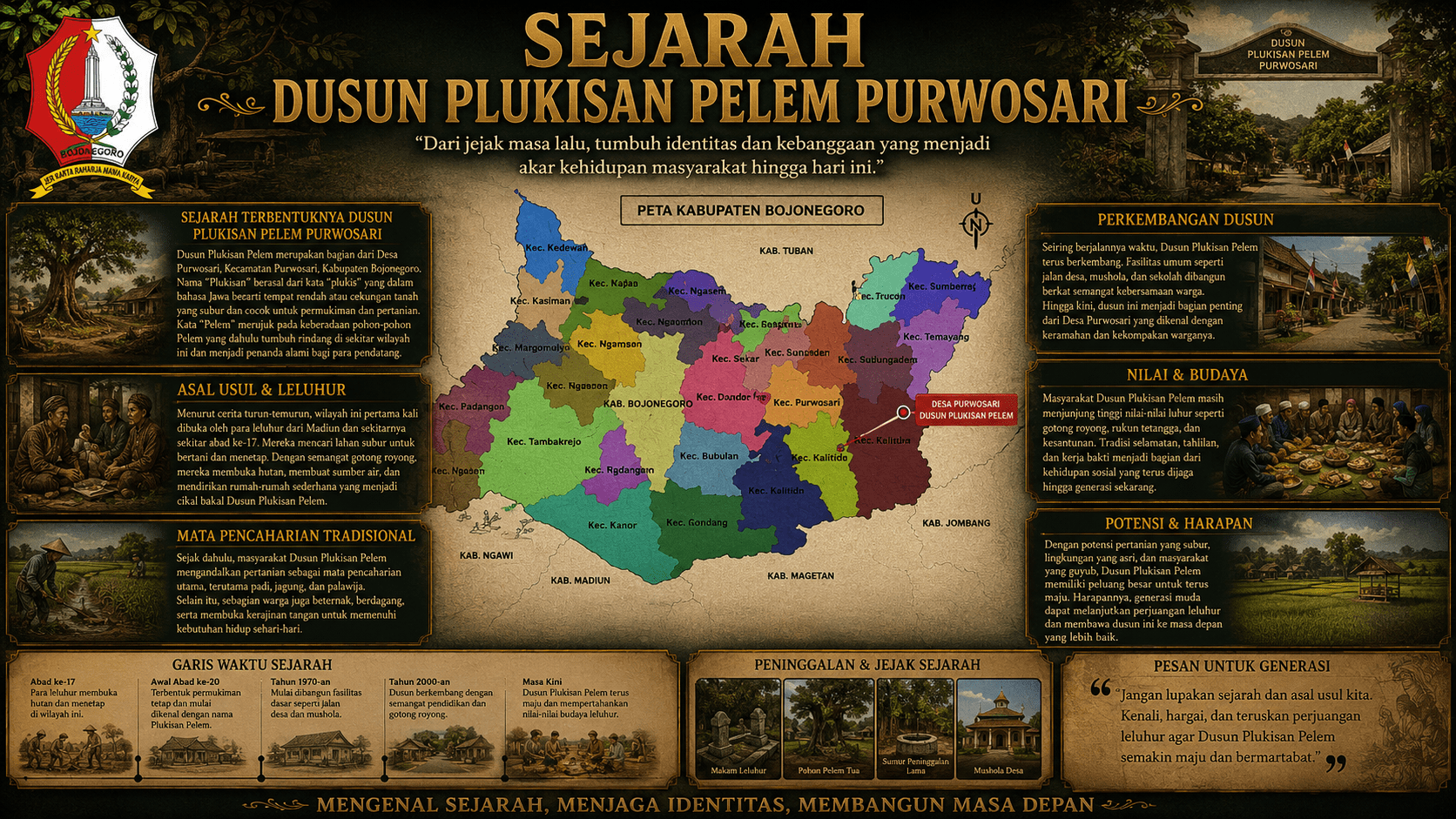 Sejarah Dusun Plukisan Pelem Purwosari Bojonegoro 1724–1942