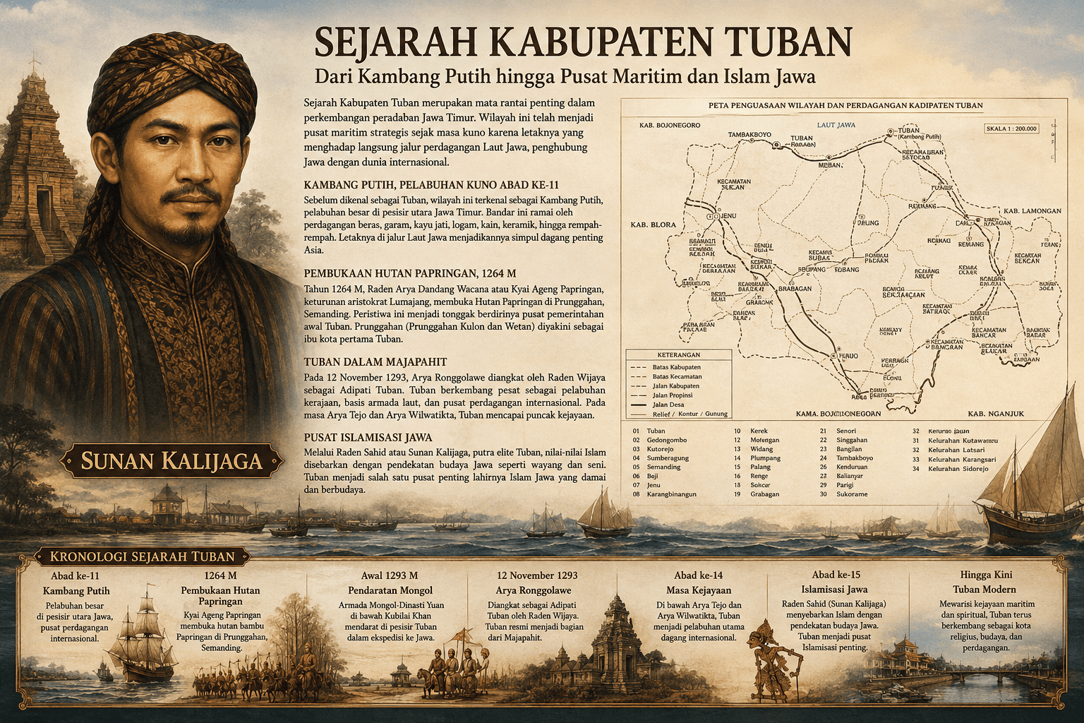 Sejarah Kabupaten Tuban, Mata Air Dinasti Papringan 1264 M