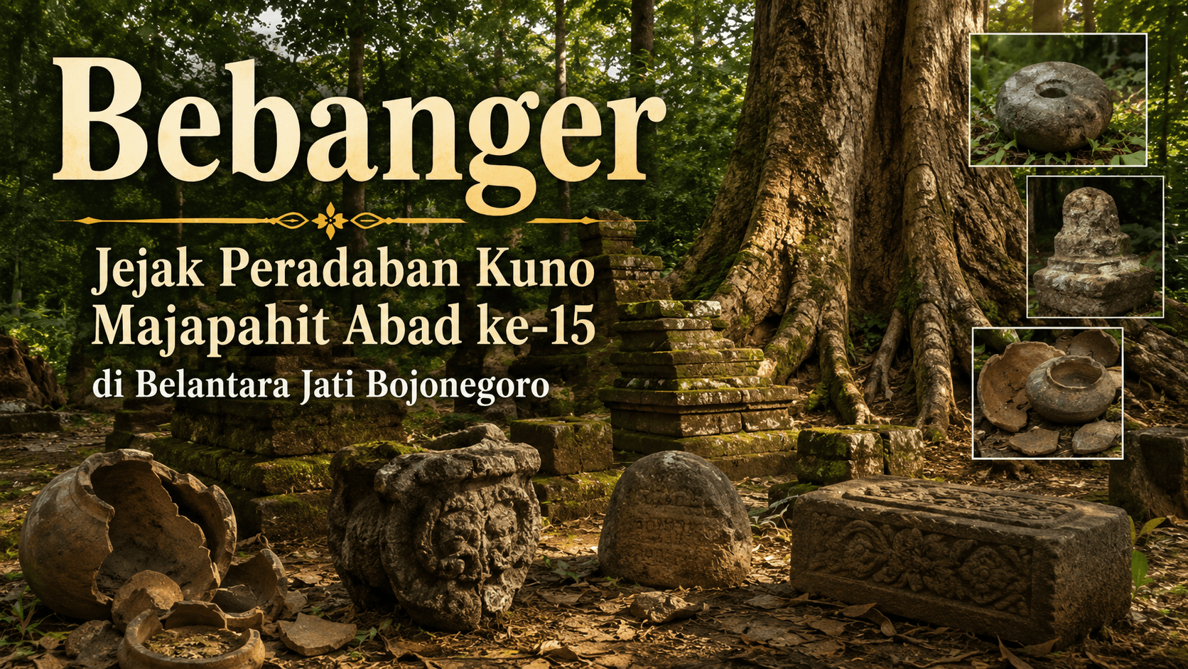 Bebanger, Jejak Peradaban Kuno Majapahit Abad ke-15 di Belantara Jati Bojonegoro