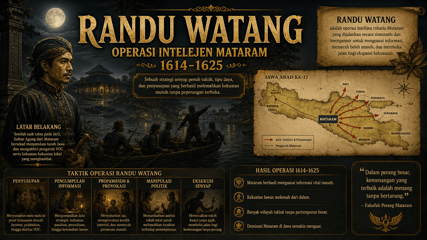 Randu Watang, Operasi Intelijen Sultan Agung Taklukkan Bang Wetan 1614-1625